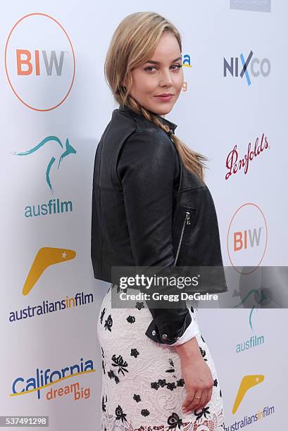 Actress Abbie Cornish arrives at Australians In Film Heath Ledger Scholarship Dinner on June 1, 2016 in Beverly Hills, California.