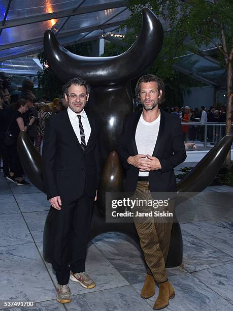 Guest and Aaron Young attend at the Museum of Modern Art on June 1, 2016 in New York City.