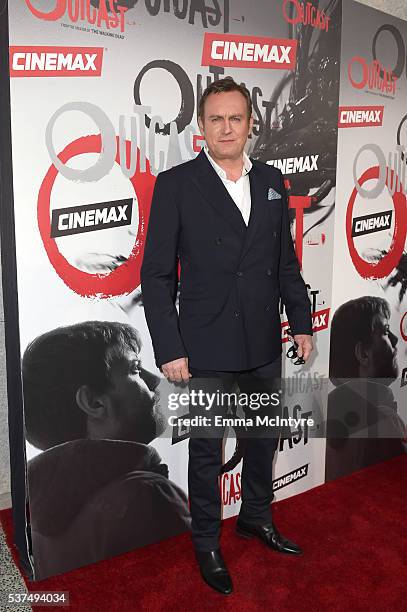 Actor Philip Glenister arrives at the premiere of Cinemax's "Outcast" on June 1, 2016 in Los Angeles, California.