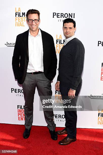 Producers Orien Richman and Adam Tenenbaum attend the premiere of "Lowriders" during opening night of the 2016 Los Angeles Film Festival at ArcLight...