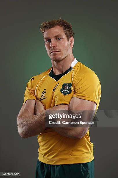 David Pocock of the Wallabies poses during an Australian Wallabies portrait session on May 30, 2016 in Sunshine Coast, Australia.