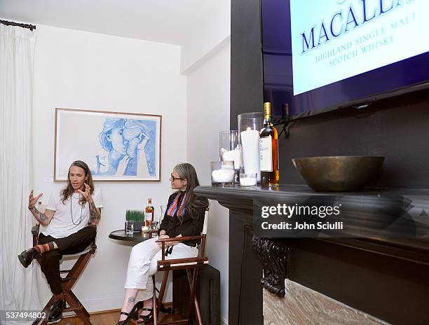 Brandon Boyd, artist, singer/songwriter and Shana Nys Dambrot, art critic/curator and author attend The Art of Elysium and The Macallan's Men In The...