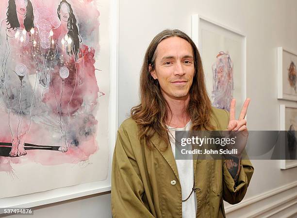Singer/Songwriter and Artist Brandon Boyd attends The Art of Elysium and The Macallan's Men In The Arts: The Work of Brandon Boyd on June 1, 2016 in...