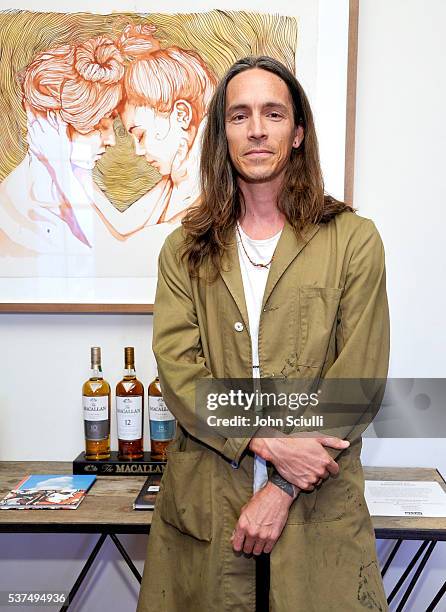 Singer/Songwriter and Artist Brandon Boyd attends The Art of Elysium and The Macallan's Men In The Arts: The Work of Brandon Boyd on June 1, 2016 in...