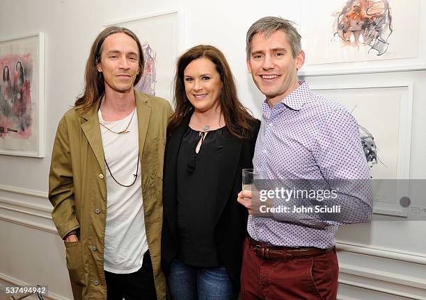 Brandon Boyd, artist, singer/songwriter, Jennifer Howell, Art of Elysium founder and Charles Whitfield, The Macallan, manager of brand education and...