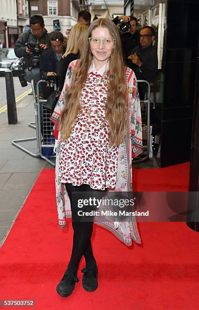 Jessie Cave arrives for the UK Premiere of "Tale Of Tales" at The Curzon Mayfair on June 1, 2016 in London, England.