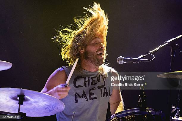 Musician/vocalist Taylor Hawkins of Chevy Metal performs in concert during the X Games Kickoff Bash at Stubb's Bar-B-Q on June 1, 2016 in Austin,...