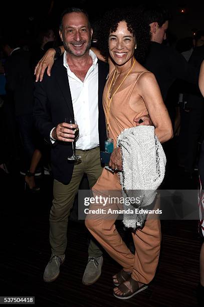 Alan Poul, Board of Directors of Film Independent and Los Angeles Film Festival director Stephanie Allain attend the after party for the premiere of...