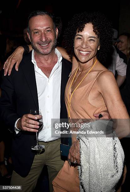 Alan Poul, Board of Directors of Film Independent and Los Angeles Film Festival director Stephanie Allain attend the after party for the premiere of...