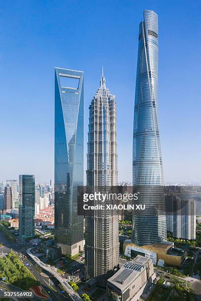 shanghai landmark - jin mao tower bildbanksfoton och bilder