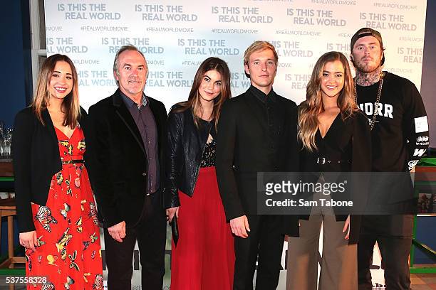 Movie cast Sophie Wright,Greg Stone,Charlotte Best,Sean Keenan,Jiordan Tolli and Matt Colwell-360 arrive ahead the premiere of Is This The Real World...