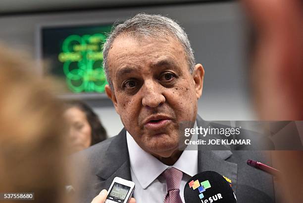 Venezuela's minister of petroleum and mining Eulogio Del Pino attends the 169th meeting of the Organization of the Petroleum Exporting Countries,...