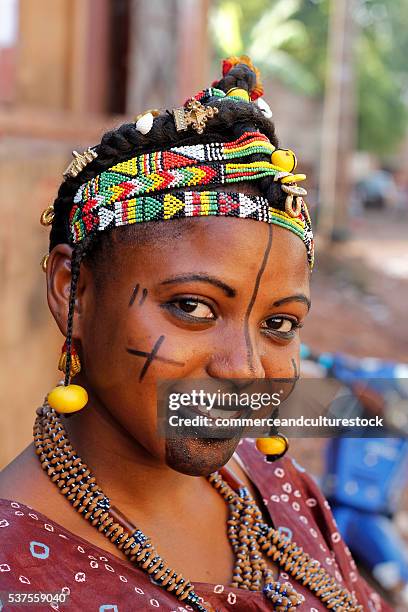 pretty fulani woman - futa stockfoto's en -beelden