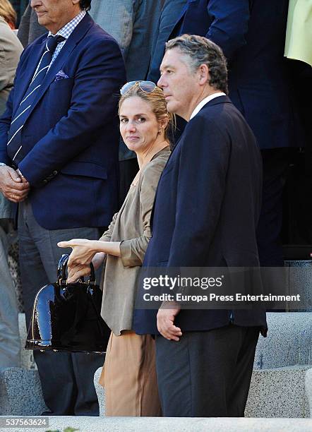 Jose Maria Michavila and Genoveva Casanova attend La Beneficiencia Bullfight Fair at Las Ventas Bullring on June 1, 2016 in Madrid, Spain.