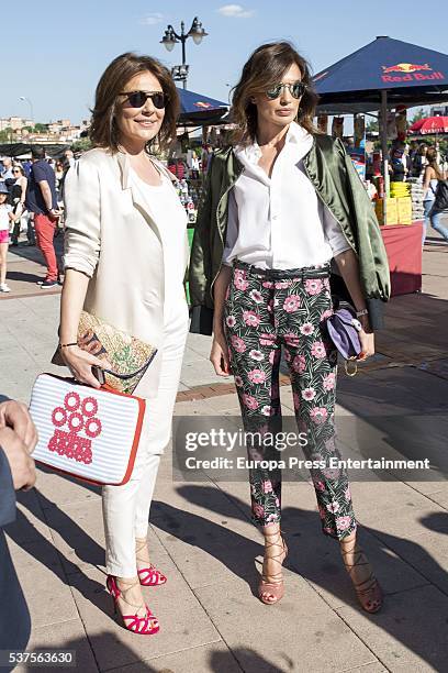 Nuria Gonzalez and Nieves Alvarez attend La Beneficiencia Bullfight Fair at Las Ventas Bullring on June 1, 2016 in Madrid, Spain.