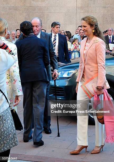 King Juan Carlos, Princess Elena and her son Felipe Juan Froilan de Marichalar attend La Beneficiencia Bullfight Fair at Las Ventas Bullring on June...