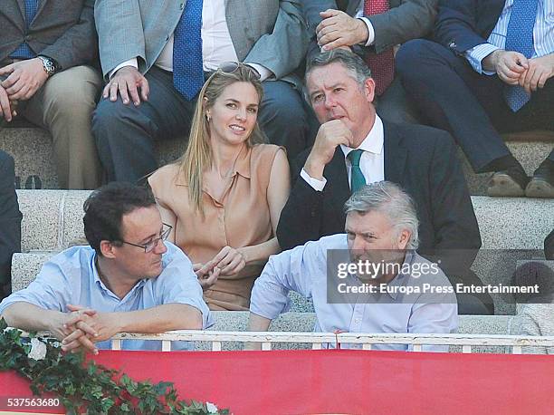 Jose Maria Michavila and Genoveva Casanova attend La Beneficiencia Bullfight Fair at Las Ventas Bullring on June 1, 2016 in Madrid, Spain.