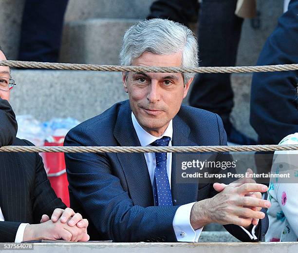 Adolfo Suarez Illana attends La Beneficiencia Bullfight Fair at Las Ventas Bullring on June 1, 2016 in Madrid, Spain.