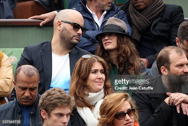 Jerome Commandeur and Melanie Bernier attend day 11 of the 2016 French Open held at Roland-Garros stadium on June 1, 2016 in Paris, France.