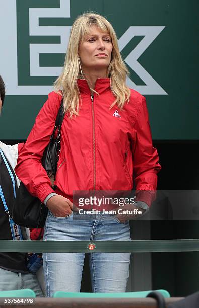 Isabelle Camus, wife of Yannick Noah attends day 11 of the 2016 French Open held at Roland-Garros stadium on June 1, 2016 in Paris, France.