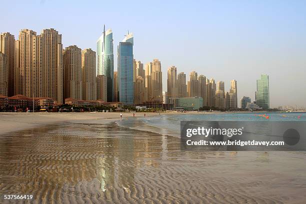 united arab emirates cities & landmarks - dubai jumeirah beach stockfoto's en -beelden