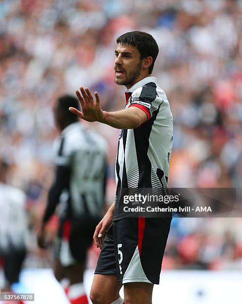 Shaun Pearson of Grimsby Town during The FA Trophy Final match between Grimsby Town and Halifax Town at Wembley Stadium on May 22, 2016 in London,...