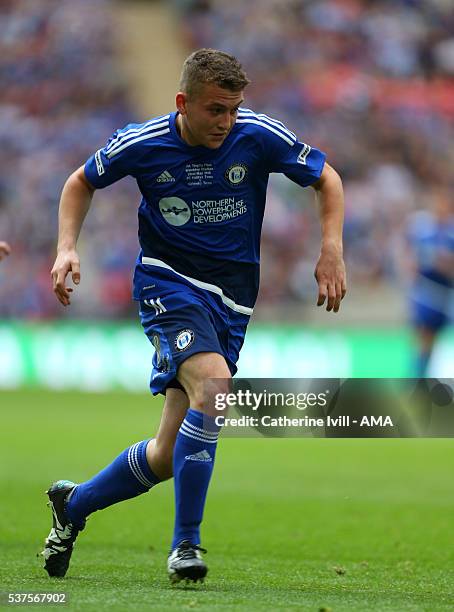Jake Hibbs of Halifax Town during The FA Trophy Final match between Grimsby Town and Halifax Town at Wembley Stadium on May 22, 2016 in London,...