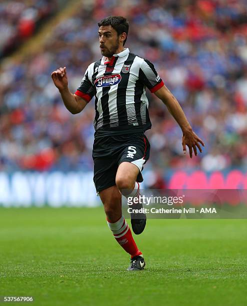 Shaun Pearson of Grimsby Town during The FA Trophy Final match between Grimsby Town and Halifax Town at Wembley Stadium on May 22, 2016 in London,...