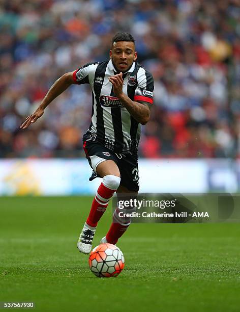 Nathan Arnold of Grimsby Town during The FA Trophy Final match between Grimsby Town and Halifax Town at Wembley Stadium on May 22, 2016 in London,...