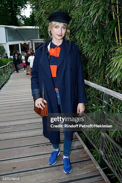 Actress Pauline Lefevre attends Day Twelve of the 2016 French Tennis Open at Roland Garros on June 2, 2016 in Paris, France.