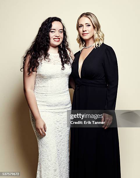 'Don't Tell Anyone' director/producer/editor Mikaela Shwer and subject Angy Rivera pose for a portrait at the 75th Annual Peabody Awards Ceremony at...