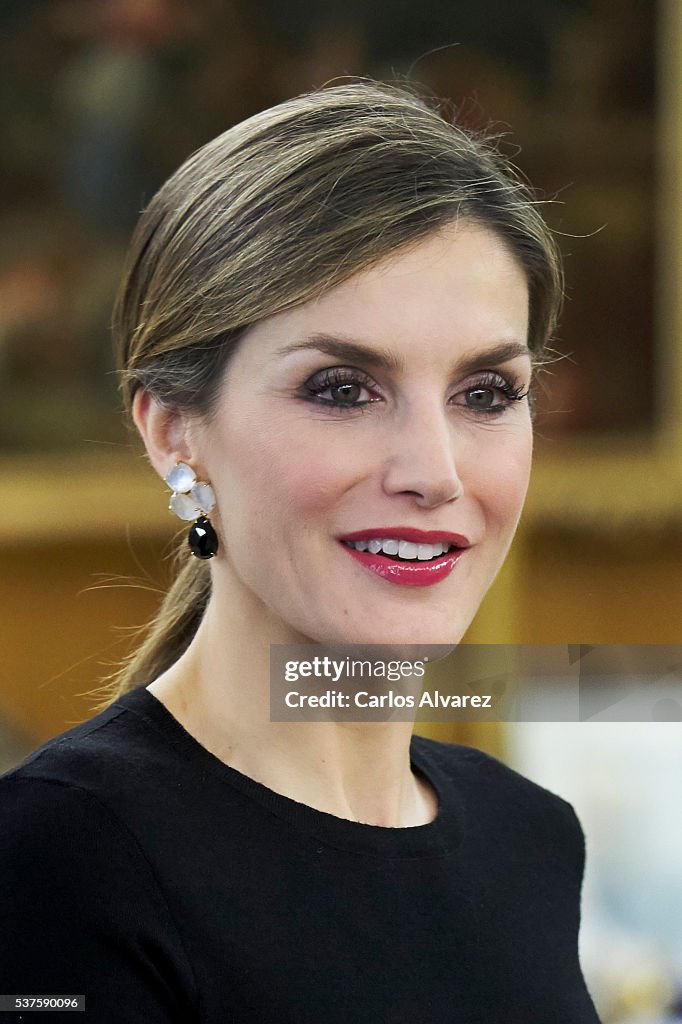 Spanish Royals Meet medical and Scientific Personalities at Zarzuela Palace