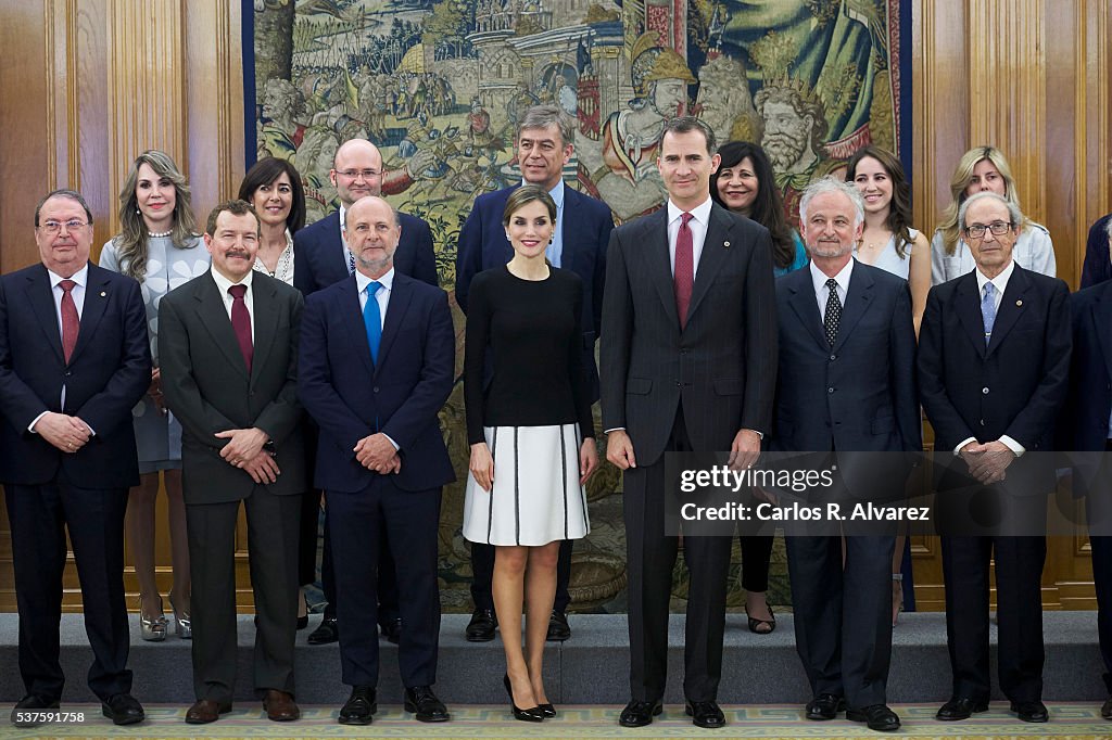 Spanish Royals Meet Medical and Scientific Personalities at Zarzuela Palace