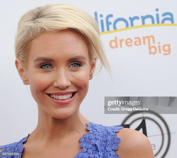 Actress Nicky Whelan arrives at Australians In Film Heath Ledger Scholarship Dinner on June 1, 2016 in Beverly Hills, California.