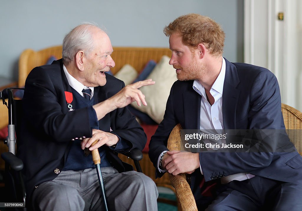 Prince Harry Attends Reception For Normandy Veterans