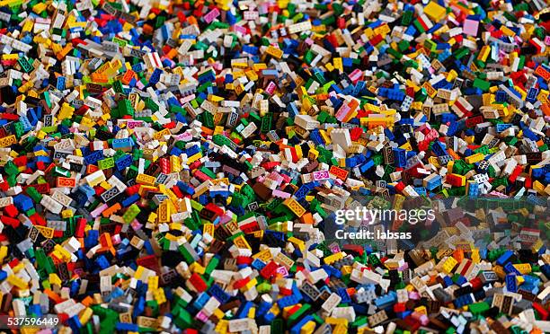 pile of colorful lego bricks. - lego stock pictures, royalty-free photos & images