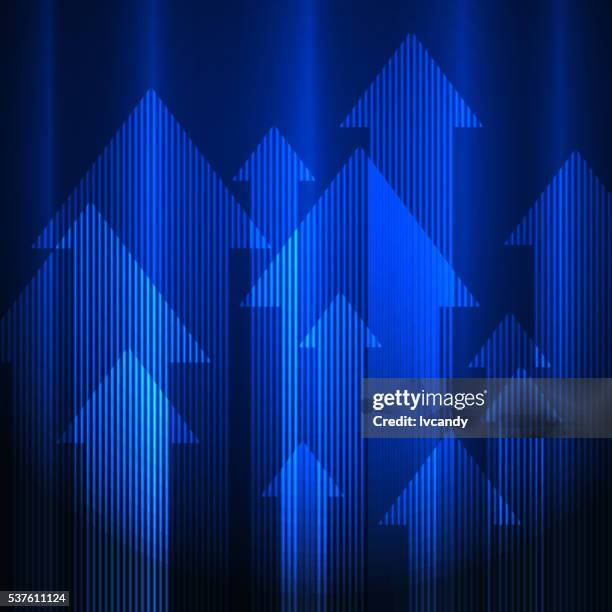 blue arrows background - arrow upward stock illustrations