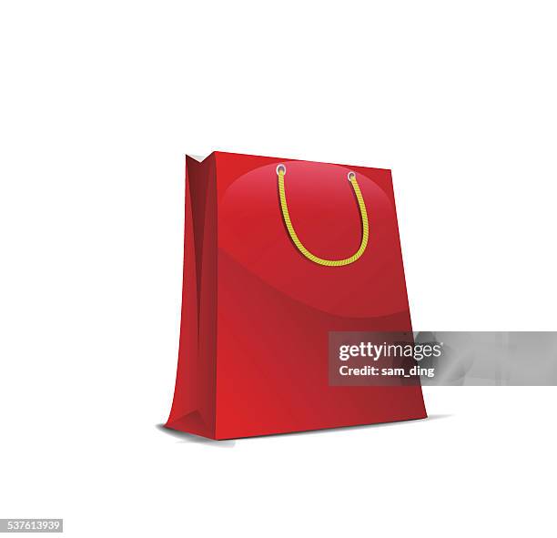 stockillustraties, clipart, cartoons en iconen met shopping bag, - goodie bag