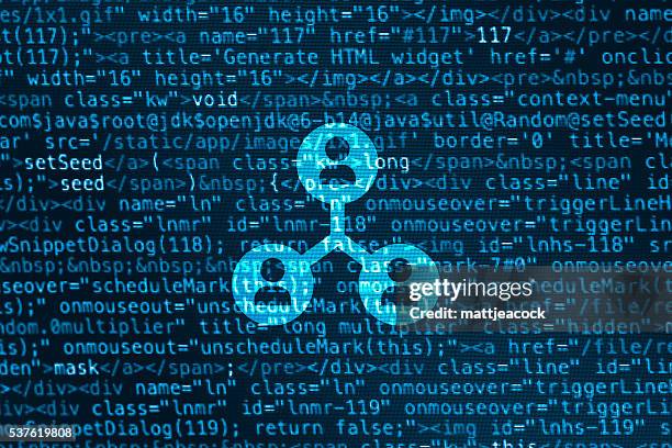 computer data code screen with social network icon - network cable close up stock illustrations