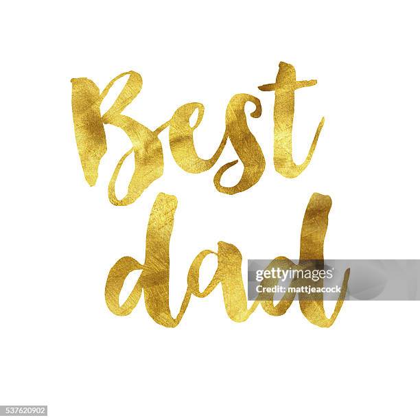 Dad Gold Script Text Handwritten Lettering Word Family Photos and Premium High Res Pictures ...