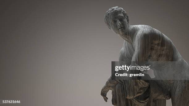 3 d imágenes conceptuales de exposiciones de museo - escultura fotografías e imágenes de stock