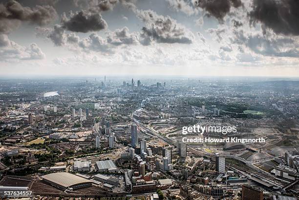 olympic site and city views - olympic park stratford stock pictures, royalty-free photos & images