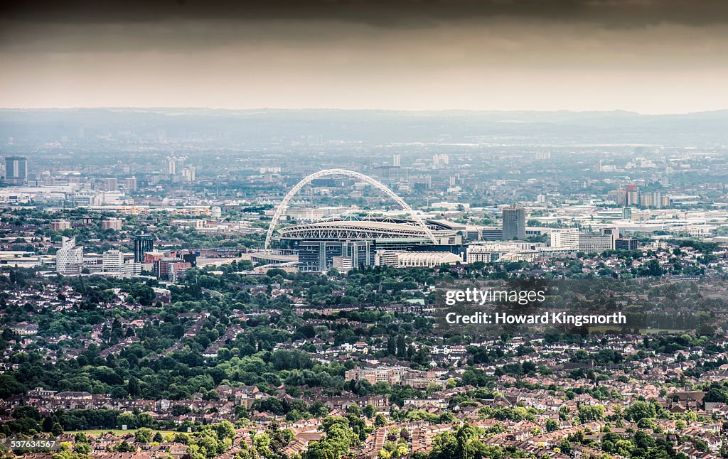 Aerial of Wembly Stadium