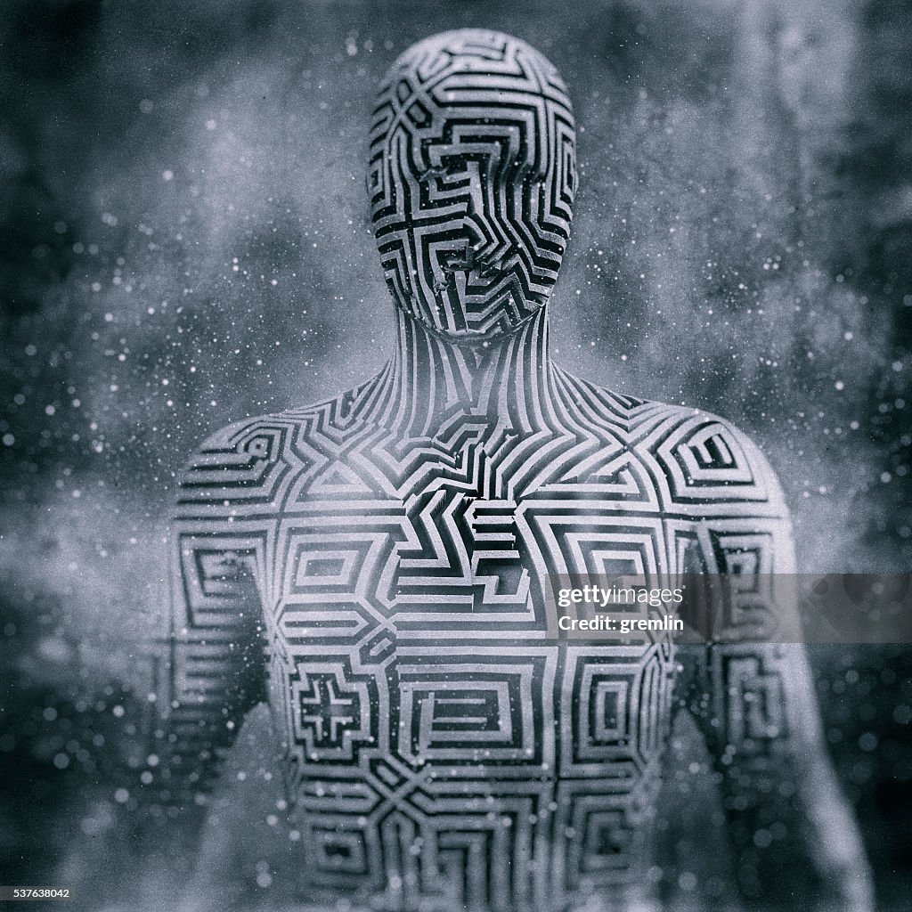 Abstract humanoid shape, cyborg, avatar