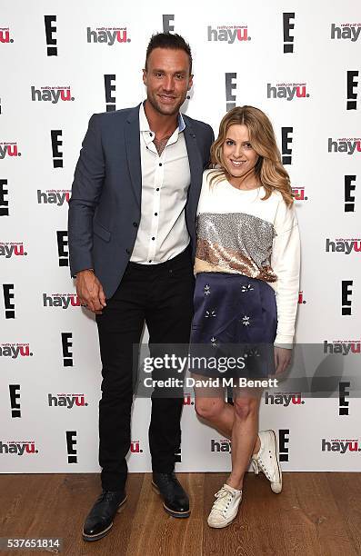 Calum Best and Olivia Cox attend the launch of new US celebrity dating show "Famously Single" featuring Calum Best on June 2, 2016 in London,...