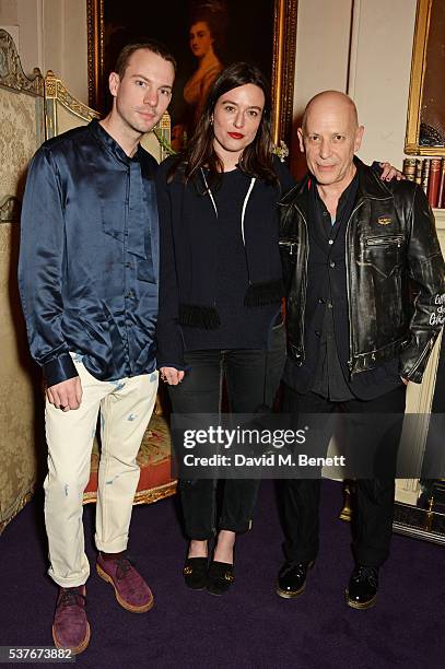 Dan Thawley, Lou Stoppard and Adrian Joffe attend the Gucci party at 106 Piccadilly in celebration of the Gucci Cruise 2017 fashion show on June 2,...