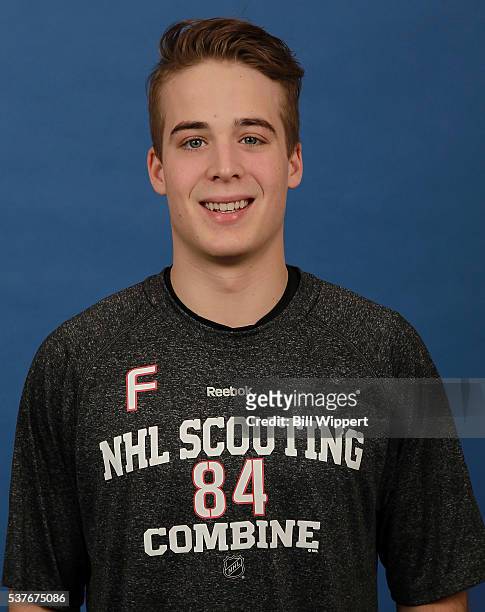 Ty Ronning poses for a headshot at the 2016 NHL Combine on June 2, 2016 at Harborcenter in Buffalo, New York.