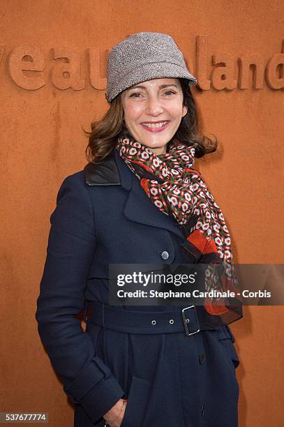 Actress Valerie Karsenti attends day twelve of the 2016 French Open at Roland Garros on June 2, 2016 in Paris, France.