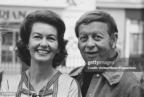 American musician Mel Torme pictured with his wife, actress Janette Scott in London on 17th June 1976.