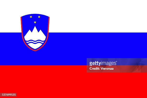 slovenia flag - slovenia flag stock illustrations